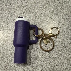 Keychain Tumbler with Gold Accents